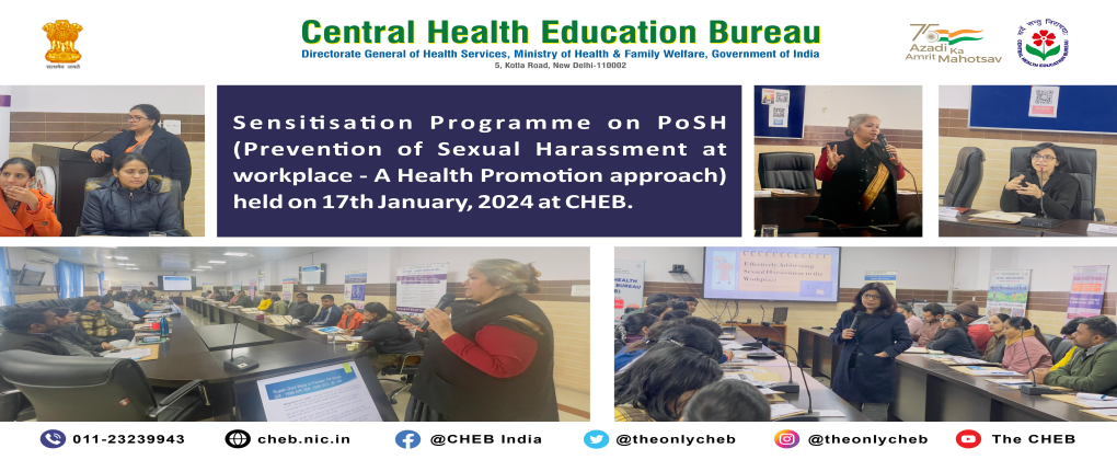 POSH at workplace A Health promotion approach held on 17th Jan 2024 at CHEB