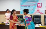 World Blood Donor Day and conducted session, quiz and slogan competition