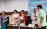 World Blood Donor Day and conducted session, quiz and slogan competition
