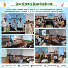 CHEB organized Modular training program on the Musculoskeletal Disorders for Homeopathic Master trainers on 14.05.2024 in collaboration with Ministry of Ayush