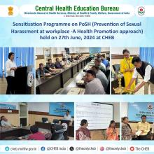 PoSH ( Prevention of Sexual Harassment) at workplace - A Health Promotion approach "